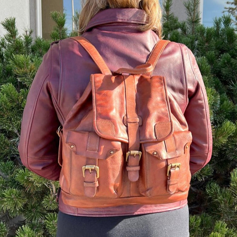 Mochila de cuero con cordónEX-STOCK Canada