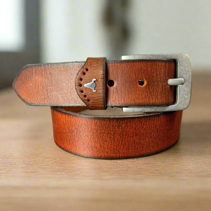 Men's Buffalo Grain Leather Belt EX-STOCK Canada