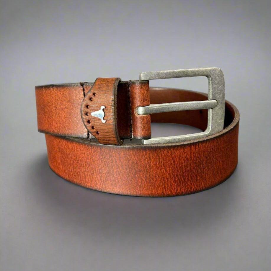 Men's Buffalo Grain Leather Belt EX-STOCK Canada