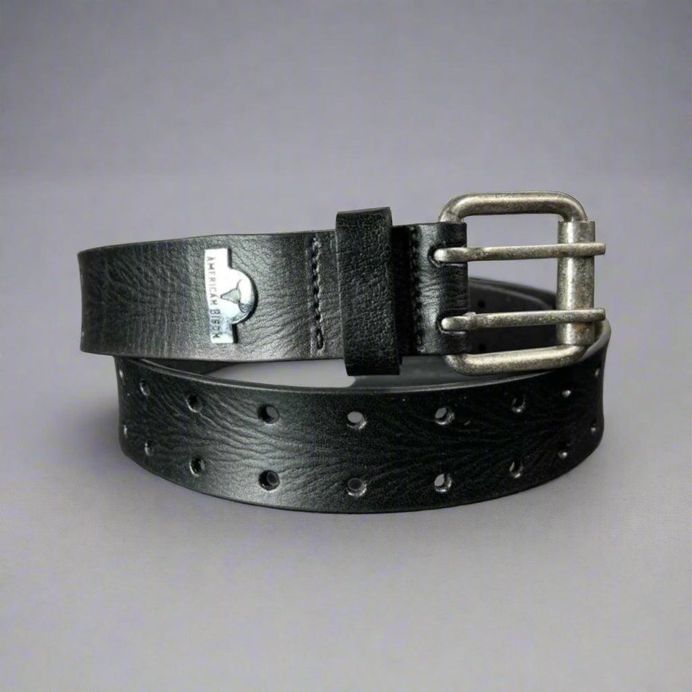 Ceinture pour hommes en cuir de buffle grainéEX-STOCK Canada
