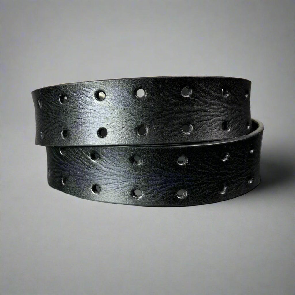 Ceinture pour hommes en cuir de buffle grainéEX-STOCK Canada
