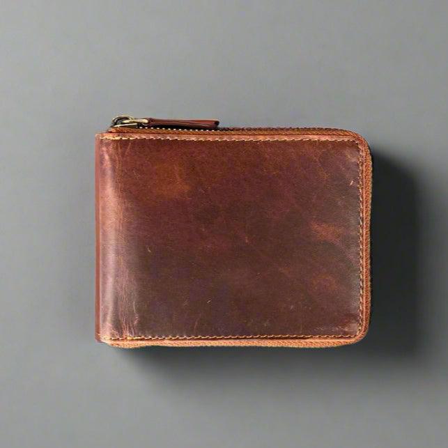 Men’s Zip-Around Cow Leather Wallet EX-STOCK Canada