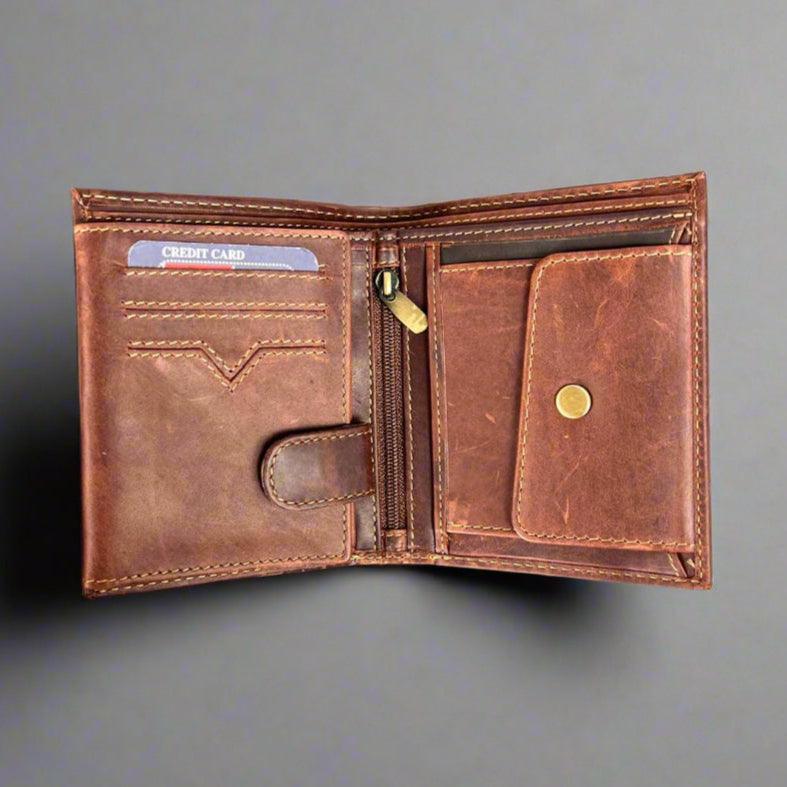 Men’s Bifold Flipout Cow Leather Wallet EX-STOCK Canada