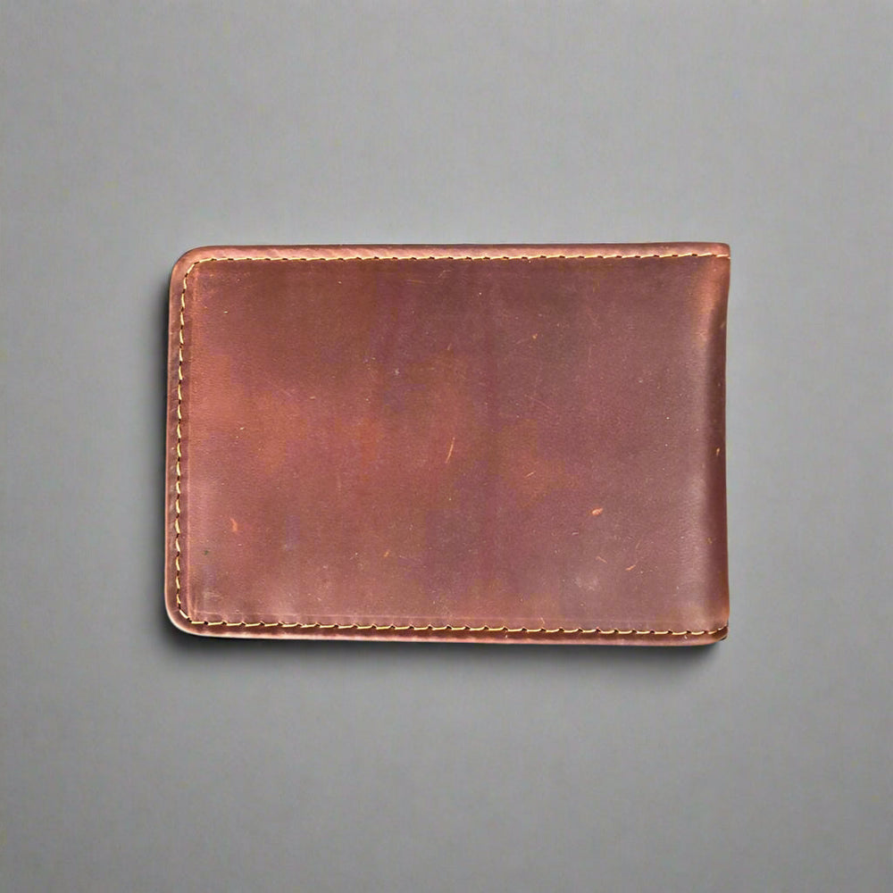 Clip para dinero de cuero bovino para hombre con protección RFIDEX-STOCK Canada