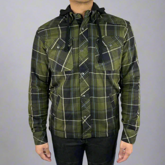 Chemise blindée pour homme avec capuche amovibleEX-STOCK Canada