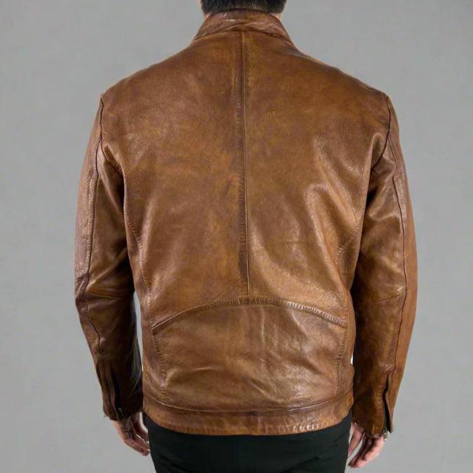 Veste classique pour hommes en cuir de moutonEX-STOCK Canada