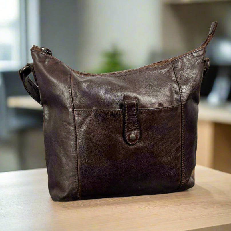 Bolso de cuero MET con cierre frontalEX-STOCK Canada