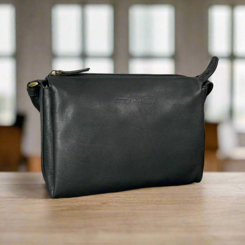 Derek Alexander Zip Top Leather Crossbody Bag EX-STOCK Canada