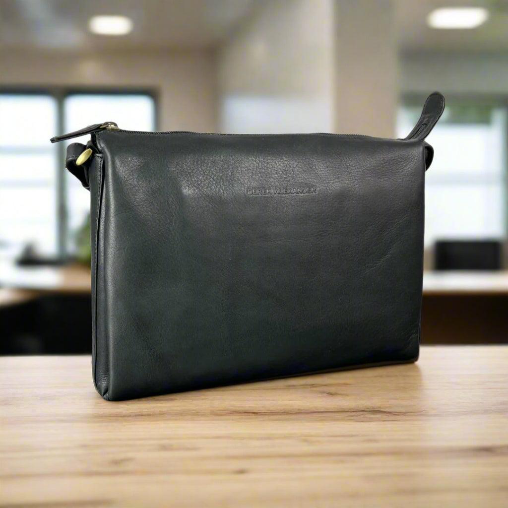 Derek Alexander Zip Top Leather Crossbody Bag EX-STOCK Canada