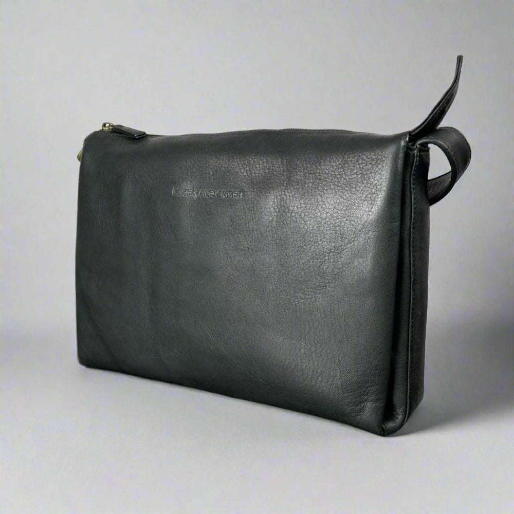 Derek Alexander Zip Top Leather Crossbody Bag EX-STOCK Canada