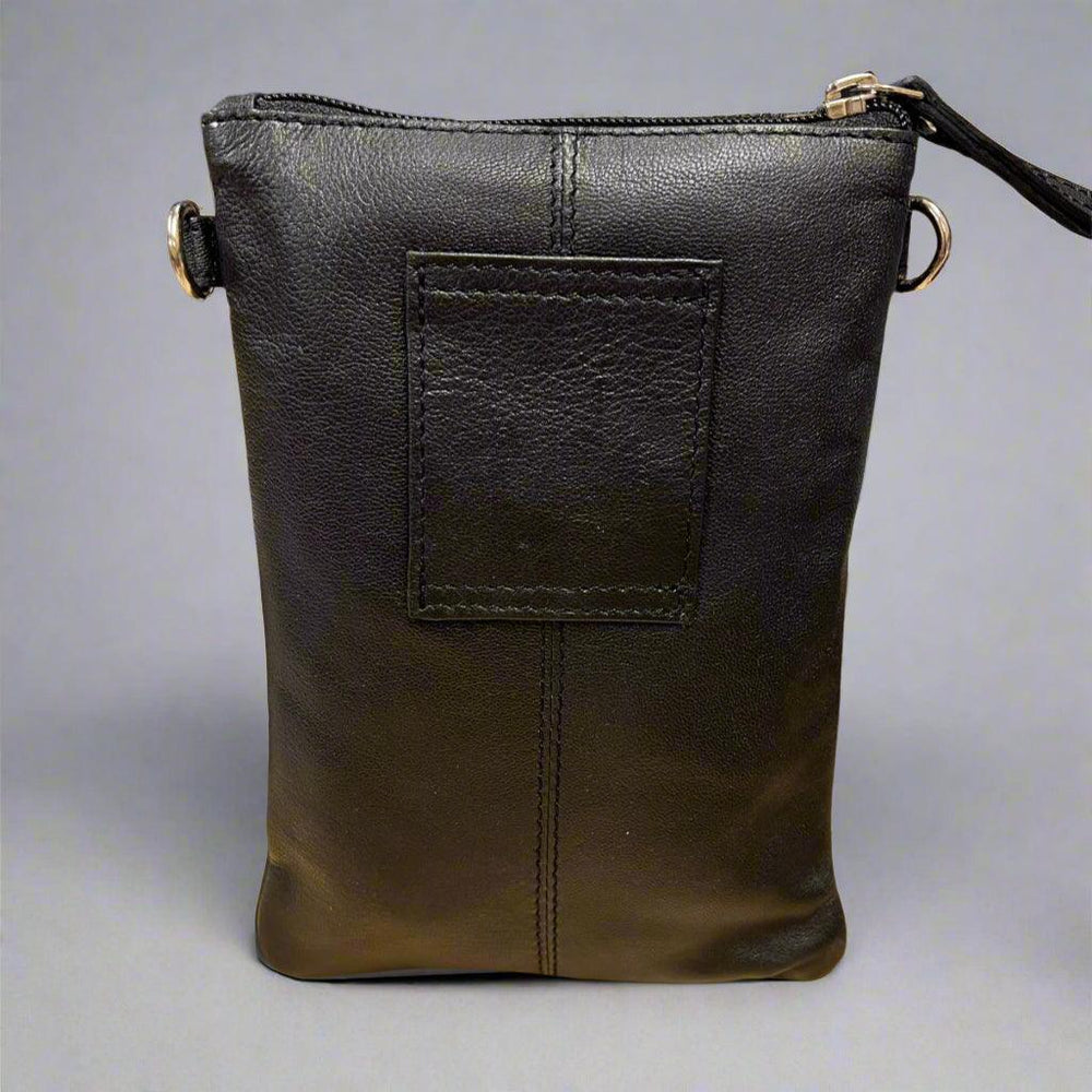 Mini sac à bandoulière en cuir Greenwood avec 3 poches zippées | EX-STOCK Canada