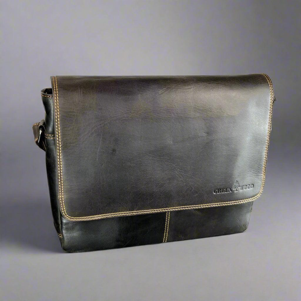 Greenwood Leather Messenger Laptop Bag EX-STOCK Canada