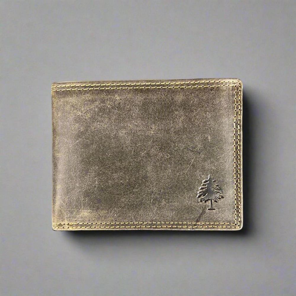 Portefeuille à deux volets en cuir Greenwood pour hommes. Portefeuille de protection RFID haut de gamme avec compartiment rabattableEX-STOCK Canada