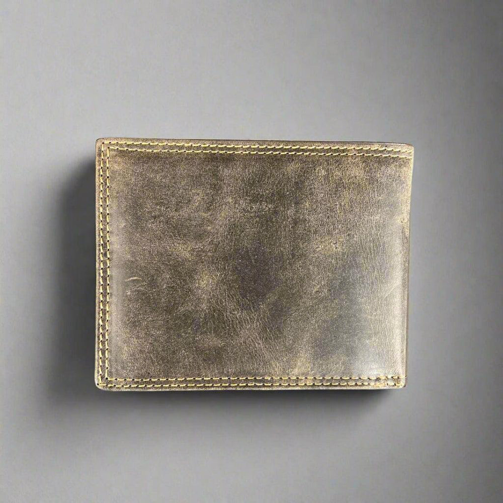 Portefeuille à deux volets en cuir Greenwood pour hommes. Portefeuille de protection RFID haut de gamme avec compartiment rabattableEX-STOCK Canada