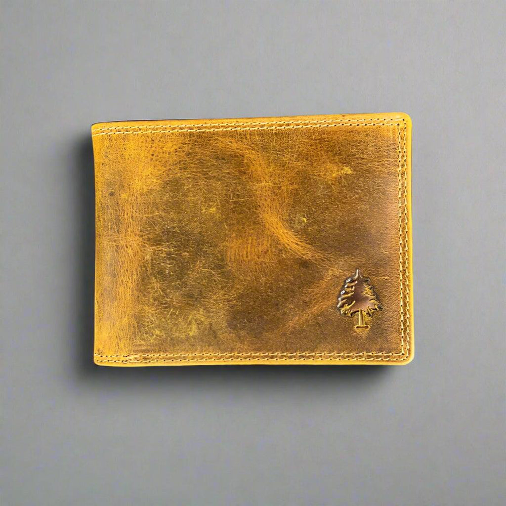 Portefeuille à deux volets en cuir Greenwood pour hommes. Portefeuille de protection RFID haut de gamme avec compartiment rabattableEX-STOCK Canada