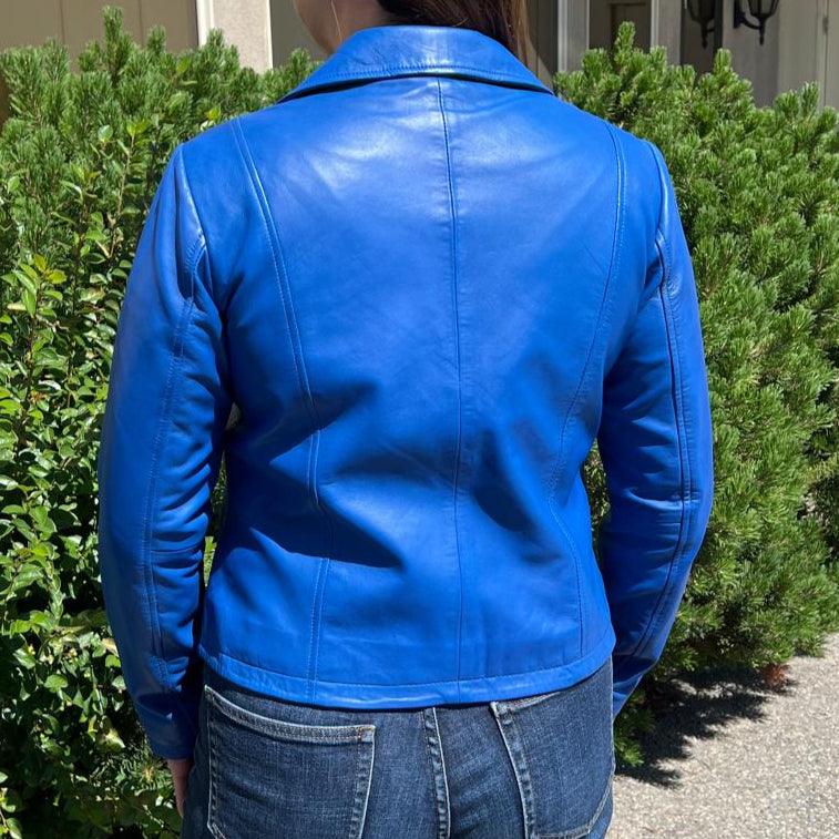 Women's Lamb Leather Blazer Jacket EX-STOCK Canada