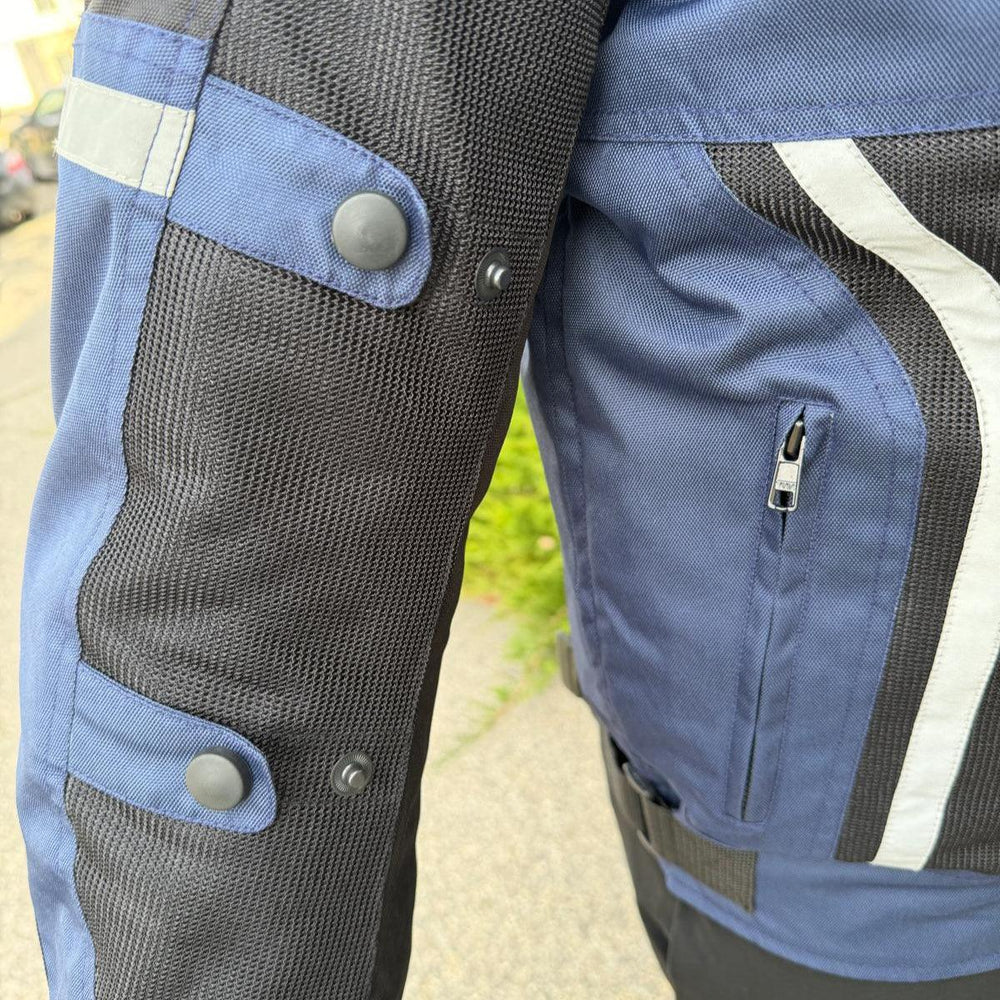 Men's Textile Motorcycle Jacket. Protective Armor, Reflective Strips & Multiple Pockets EX-STOCK Canada
