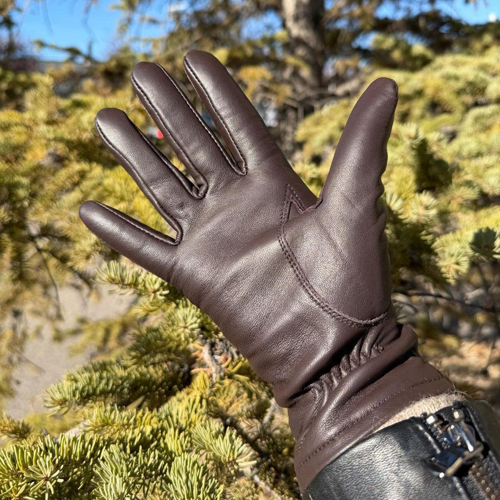 Women's Touchscreen Sheep Leather Gloves with Wool Blend Lining EX-STOCK Canada