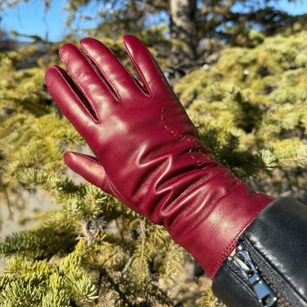 Women's Drum Dyed Lamb Leather Gloves with Wool Blend Lining EX-STOCK Canada