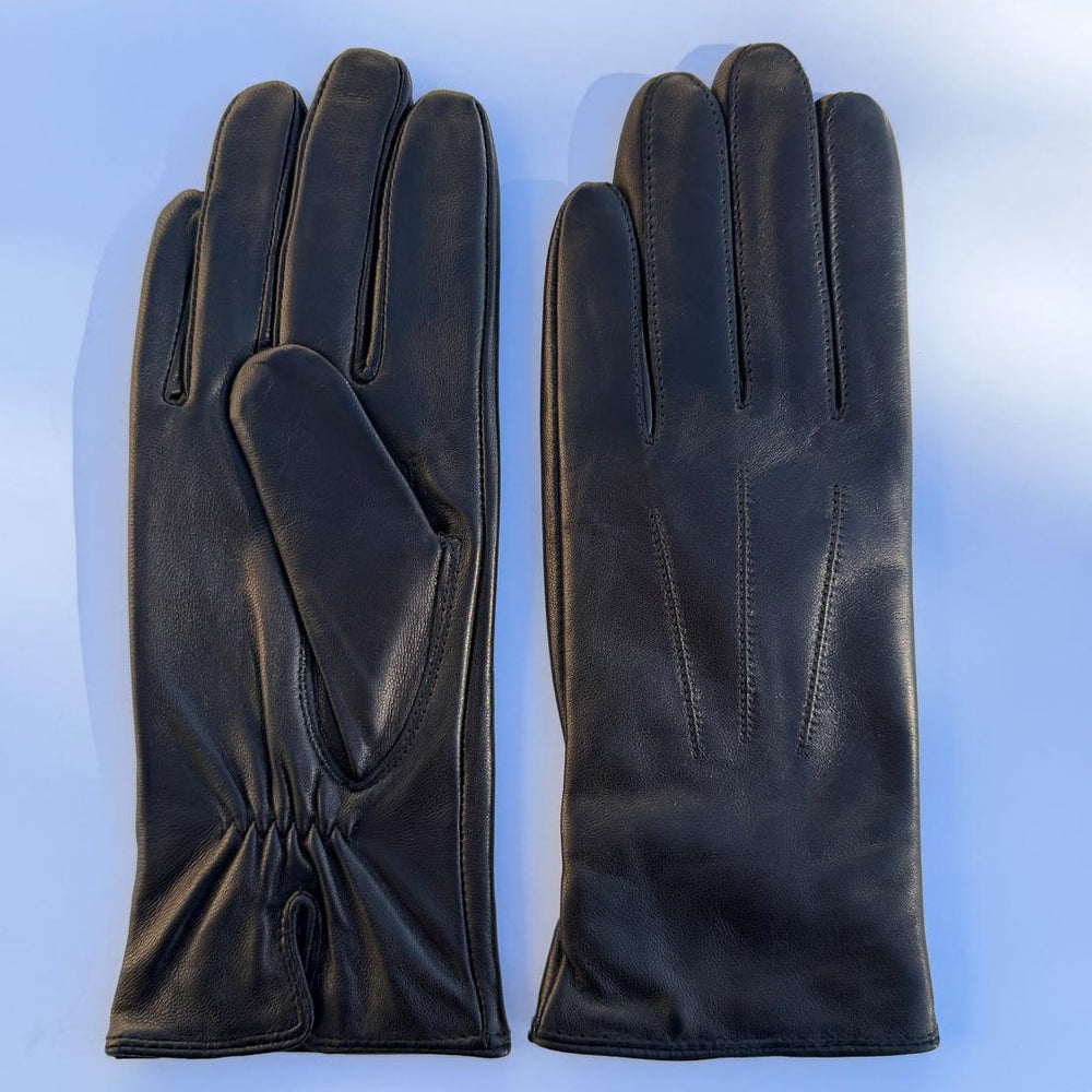 Gants pour femmes en cuir d'agneau teint au tambour avec doublure en mélange de laineEX-STOCK Canada