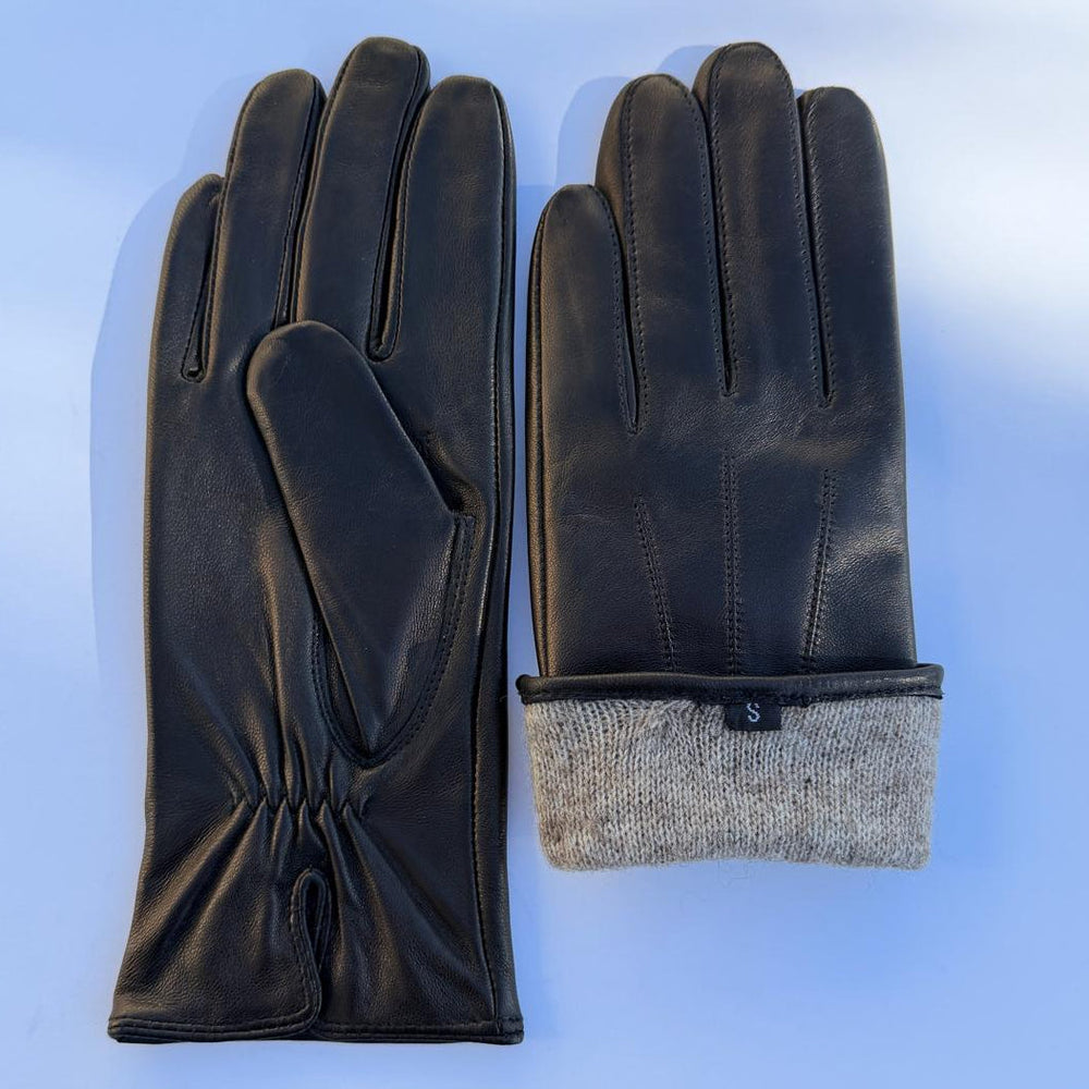 Gants pour femmes en cuir d'agneau teint au tambour avec doublure en mélange de laineEX-STOCK Canada