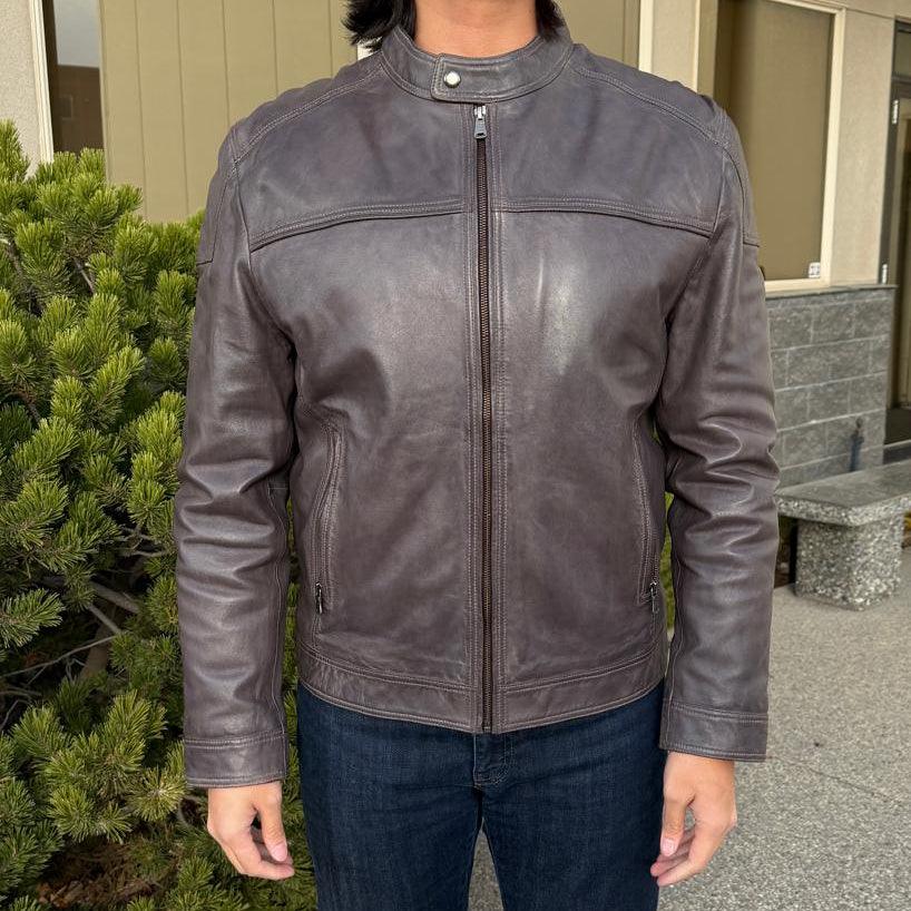 Men's Two-Tone Lamb Leather Jacket EX-STOCK Canada