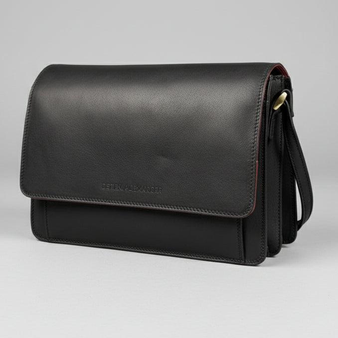 Derek Alexander Half Flap Organizer Leather Messenger Crossbody Bag EX-STOCK Canada