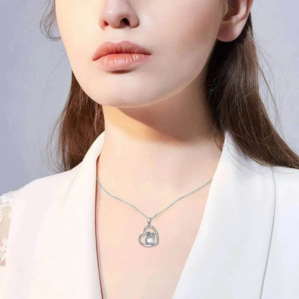 White Gold Plated Sterling 925 Silver Cubic Zirconia Granny Necklace - EX-STOCK Canada