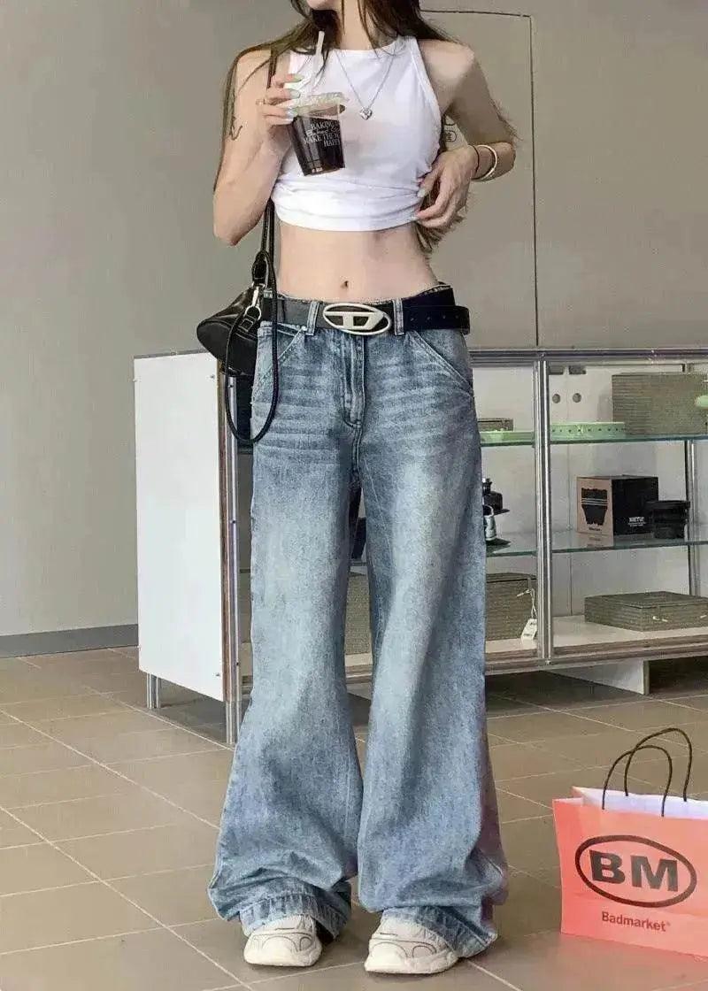 Jean pantalon street en denim cargo large et ample style boyfriend EX-STOCK Canada