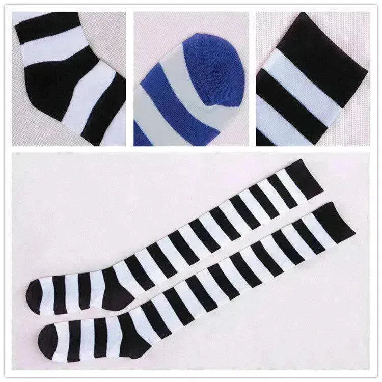 Chaussettes longues à rayures sauvages avec fond en tube - EX-STOCK CANADA