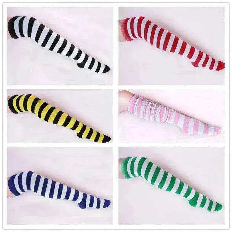 Wild striped long tube bottoming socks - EX-STOCK Canada