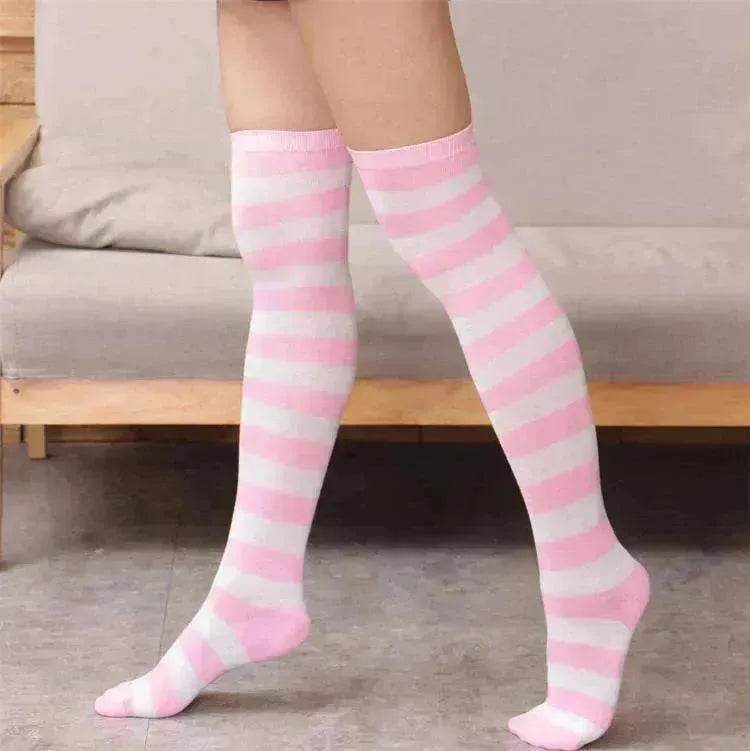 Wild striped long tube bottoming socks - EX-STOCK Canada