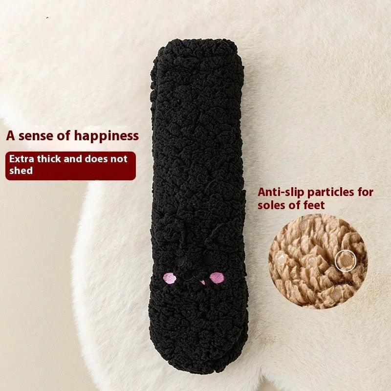 Winter Floor Socks Velvet Thicken Warm Coral Velvet Cute Socks Japanese-style Home Footwear Non-slip Socks New Year Gifts Winter Gadgets EX-STOCK Canada