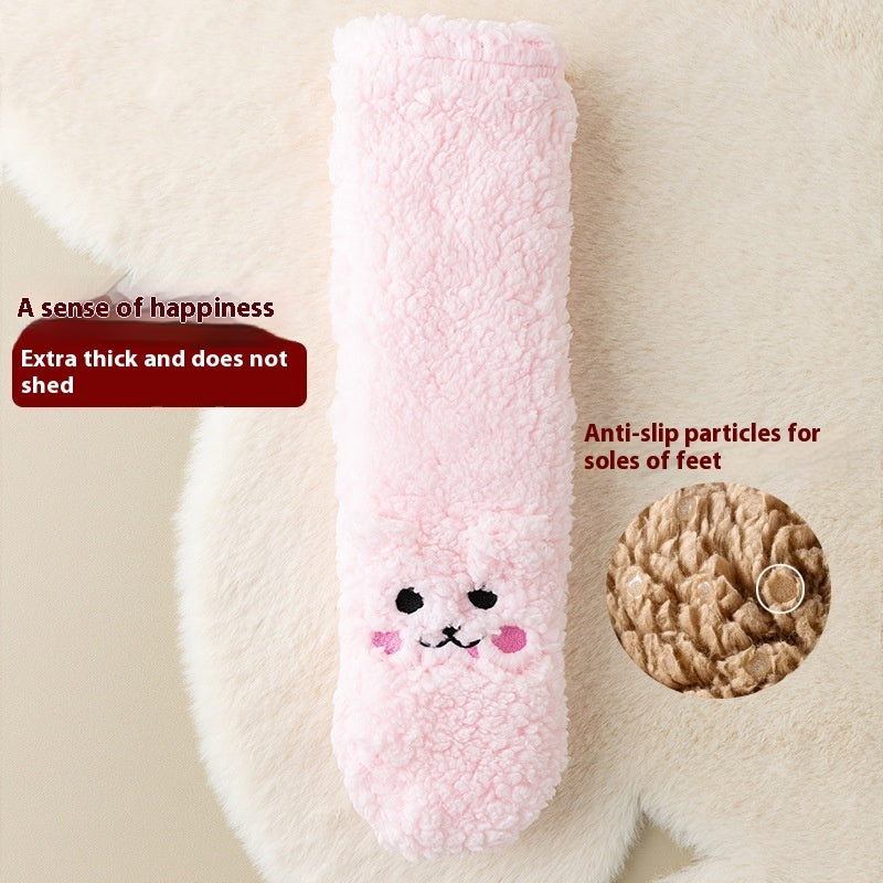 Winter Floor Socks Velvet Thicken Warm Coral Velvet Cute Socks Japanese-style Home Footwear Non-slip Socks New Year Gifts Winter Gadgets EX-STOCK Canada
