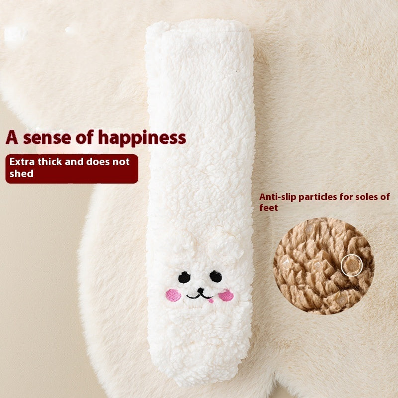 Winter Floor Socks Velvet Thicken Warm Coral Velvet Cute Socks Japanese-style Home Footwear Non-slip Socks New Year Gifts Winter Gadgets EX-STOCK Canada
