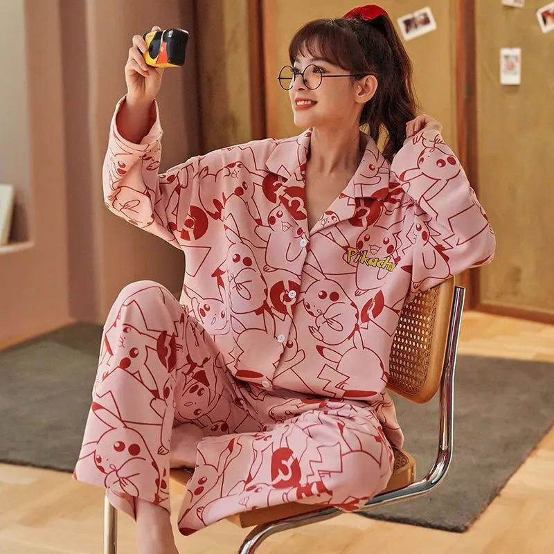 Women Autumn And Winter Cartoon Pajamas - EX-STOCK Canada