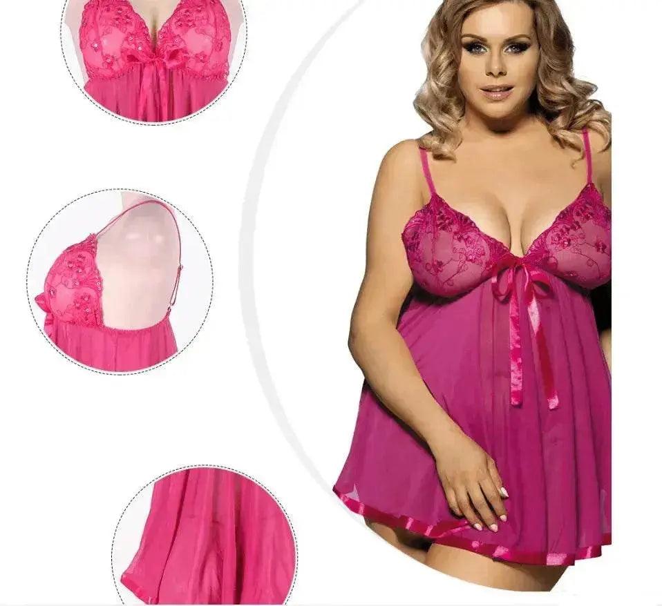 Lingerie charmante pour femmes Grande taille Vêtements de nuit Robe de nuit - EX-STOCK Canada