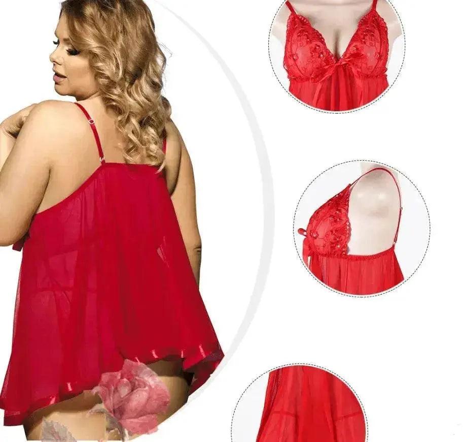 Lingerie charmante pour femmes Grande taille Vêtements de nuit Robe de nuit - EX-STOCK Canada
