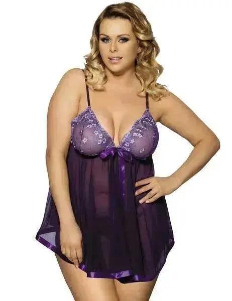 Lingerie charmante pour femmes Grande taille Vêtements de nuit Robe de nuit - EX-STOCK Canada