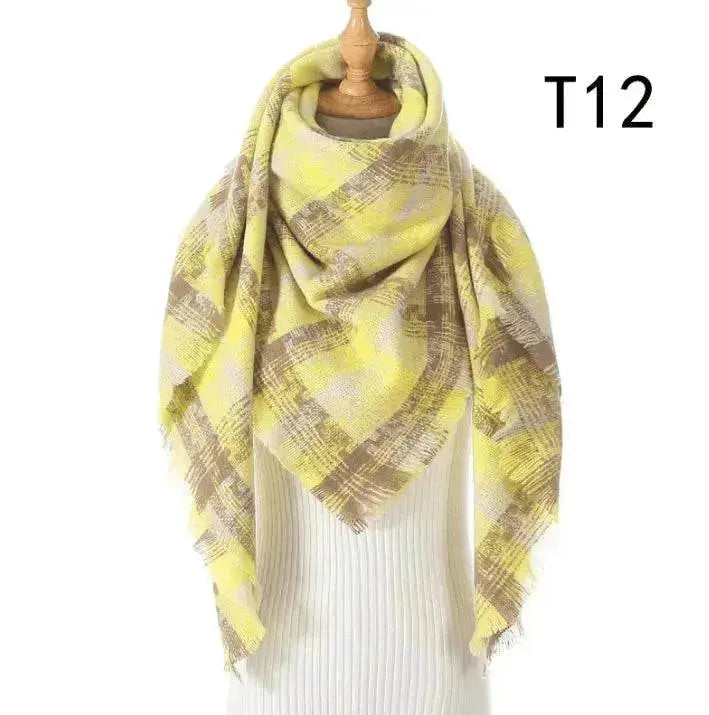 Women's Cashmere Plaid All-match Thick Warm Scarf - EX-STOCK Canada