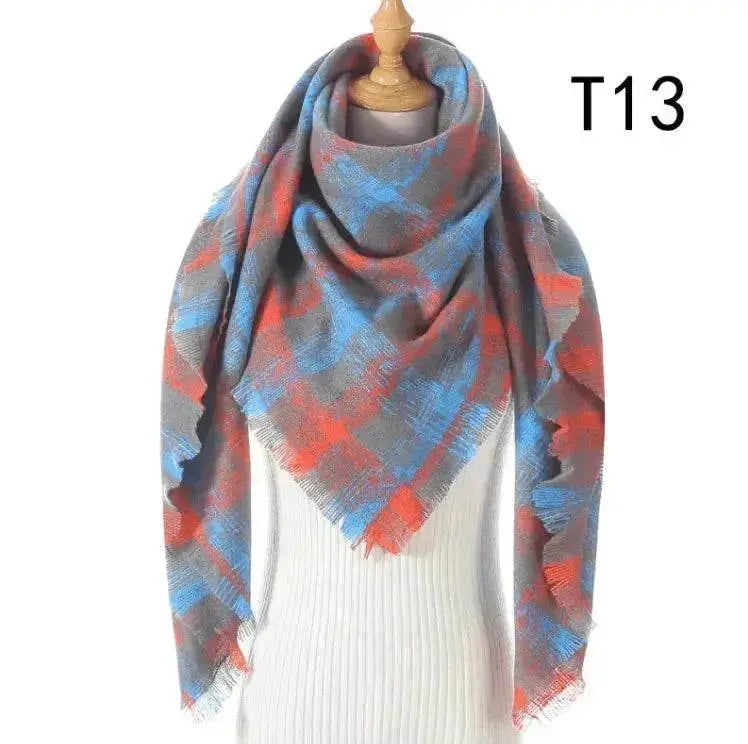 Women's Cashmere Plaid All-match Thick Warm Scarf - EX-STOCK Canada