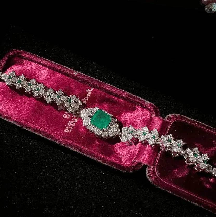 Women's Caviar Emerald Necklace Wheat Zircon Bracelet - EX-STOCK Canada