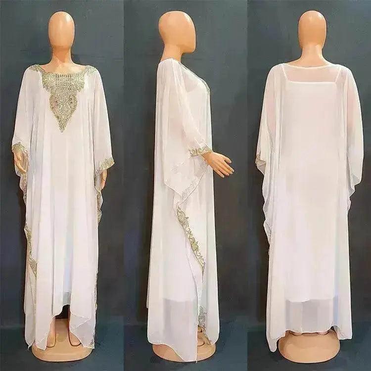 Robe arabe pour femmes avec dentelle brodée EX-STOCK Canada
