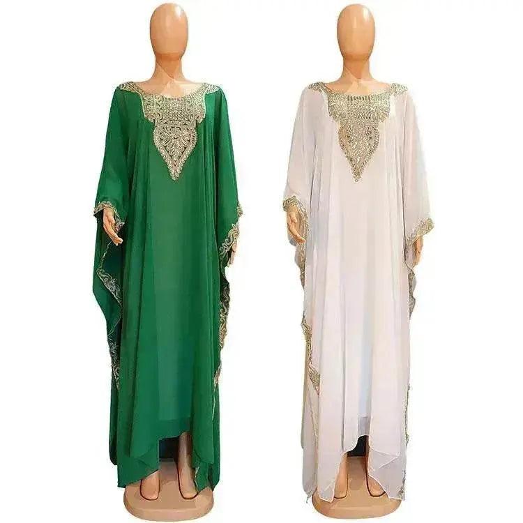 Robe arabe pour femmes avec dentelle brodée EX-STOCK Canada