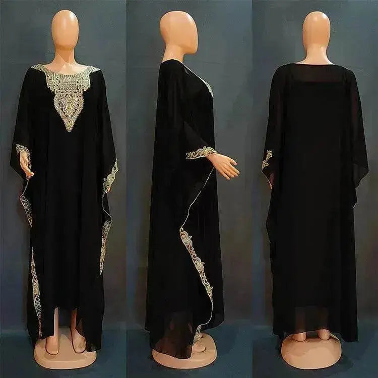 Women's Dress Embroidered Lace Arab Robe - EX-STOCK Canada
