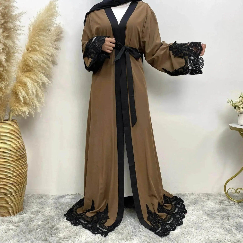 Cardigan Robe Arabe Marron Foncé pour Femme EX-STOCK Canada