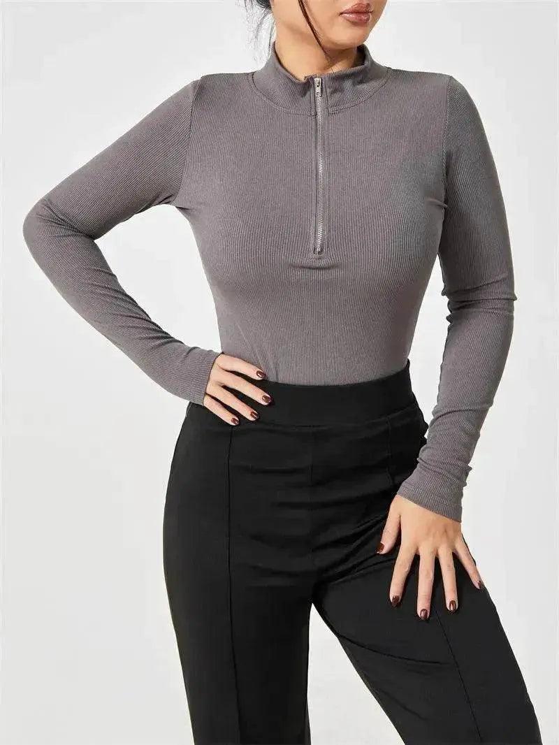 Women's Fashionable Long Sleeve bodysuit top Seamless Slimming Shapewear Romper - EX-STOCK Canada