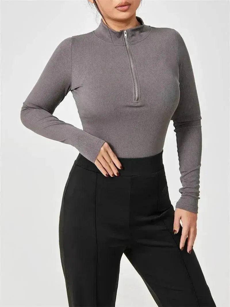 Women's Fashionable Long Sleeve bodysuit top Seamless Slimming Shapewear Romper - EX-STOCK Canada