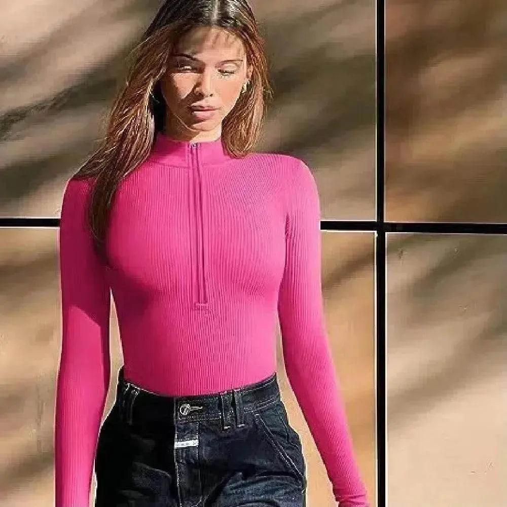 Women's Fashionable Long Sleeve bodysuit top Seamless Slimming Shapewear Romper - EX-STOCK Canada