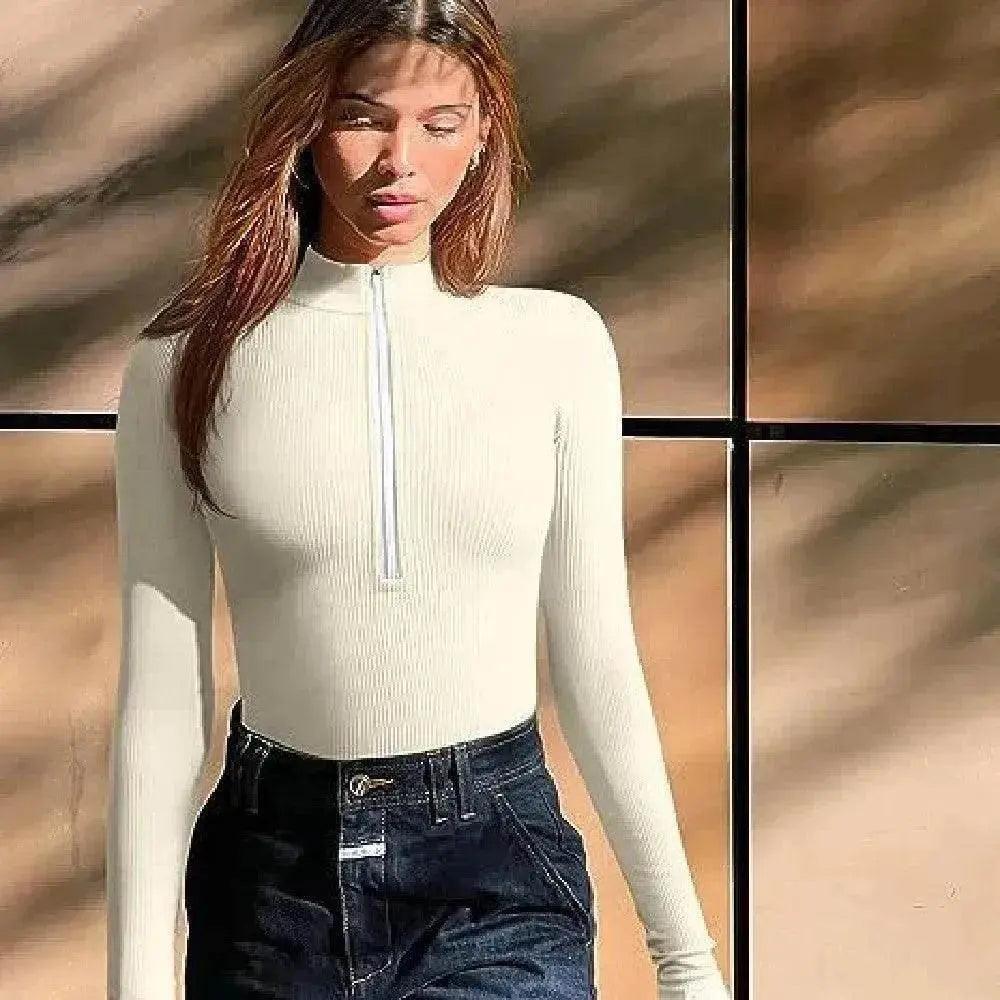 Women's Fashionable Long Sleeve bodysuit top Seamless Slimming Shapewear Romper - EX-STOCK Canada